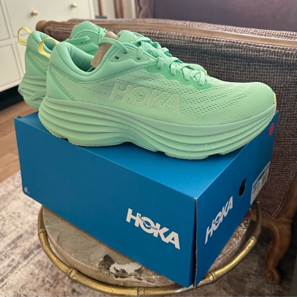 NEW IN BOX. HOKA Women's Mint Green Running Shoes